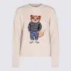 Maison Kitsuné Sweaters Parchment White In White