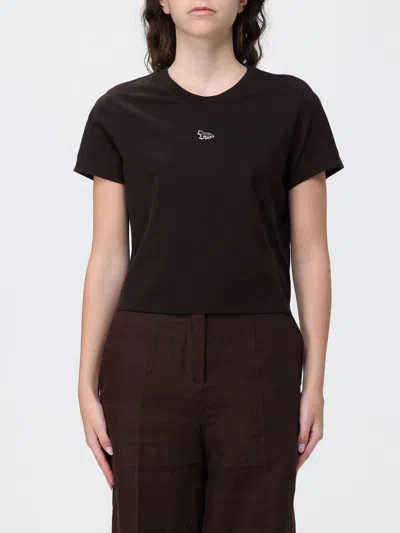 Maison Kitsuné T恤 女士 颜色 棕色 In Brown
