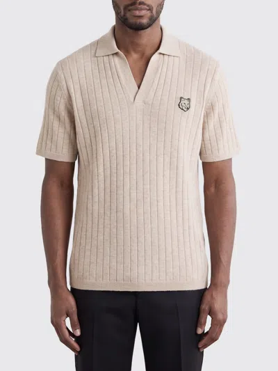 Maison Kitsuné Maison Kitsun&eacute; Polo Shirt Men  In Brown