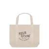 Maison Kitsuné Maison Kitsun Canvas Tote Bag In Neutral