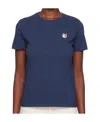 Maison Kitsuné Navy Fox Head T-shirt In Blue