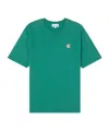 Maison Kitsuné Fox Head Patch Regular Tee Shirt In Green