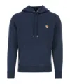 Maison Kitsuné Fox Head Patch Regular Hoodie Sweatshirt In Blue