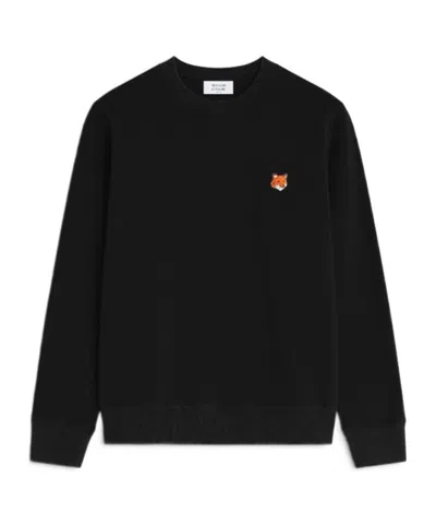 MAISON KITSUNÉ MAISON KITSUNÉ FOX HEAD EMBROIDERED SWEATSHIRT