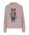 Maison Kitsuné Fox-motif Mélange Cotton Sweatshirt In Nude