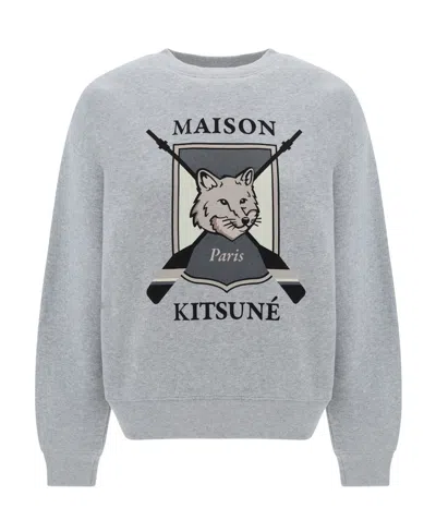MAISON KITSUNÉ MAISON KITSUNÉ FOX-PRINTED CREWNECK SWEATSHIRT