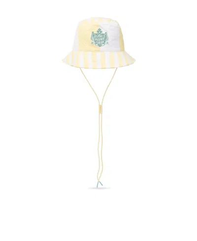 Maison Kitsuné Logo Patch Bucket Hat In White