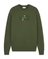 Maison Kitsuné Man Sweatshirt Military Green Size M Cotton In Green