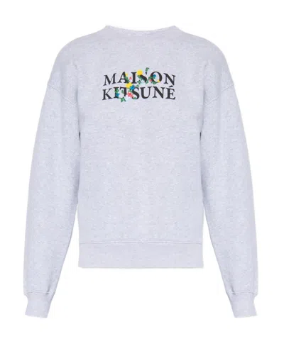 MAISON KITSUNÉ MAISON KITSUNÉ LOGO PRINTED CREWNECK SWEATSHIRT