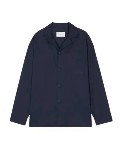 Maison Kitsuné Maison Kitsun É X Olympia Le-tan Outfit Shirt In Blue