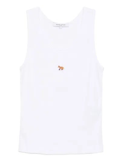 Maison Kitsuné Maison Kitsunã Baby Fox Cotton Tank Top In White