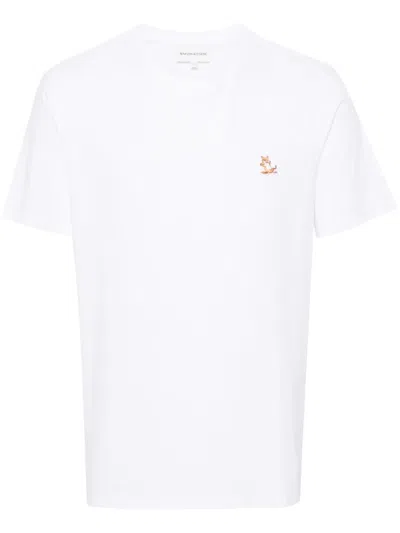 Maison Kitsuné Maison Kitsune Fox-patch Cotton T-shirt In White