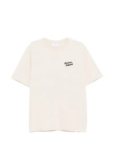 Maison Kitsuné Maison Kitsune Handwriting Comfort Tee S In Nude