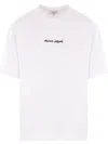 Maison Kitsuné Maison Kitsune Line Handwriting Oversized T-shirt In White