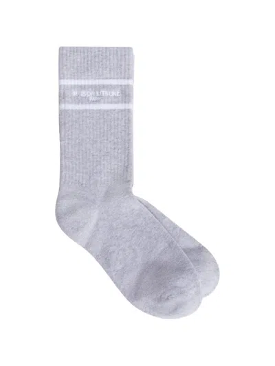 Maison Kitsuné Maison Kitsunè Paris Sporty Socks In Gray