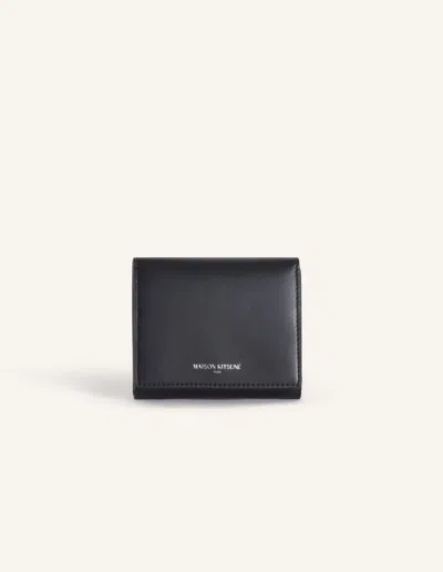 Maison Kitsuné Maison Kitsune Paris Trifold Wallet In Black