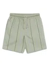Maison Kitsuné Elasticated Shorts Vert-de-gris In Green