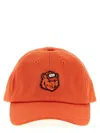 Maison Kitsuné X Hunter Fox Head Embroidered Baseball Cap In Orange