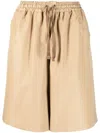Maison Kitsuné Maison Kitsune Camel Cotton Blend Bermuda Shorts In Brown