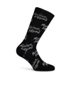 Maison Kitsuné Black Cotton Blend Socks In Black