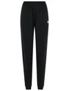 Maison Kitsuné Jogger Black Cotton Pants In Black