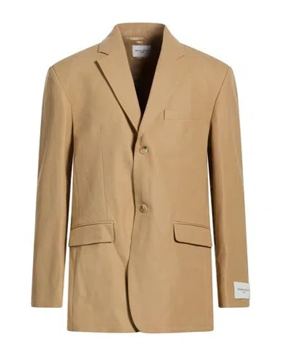 Maison Kitsuné Man Blazer Beige Size 40 Recycled Polyester, Virgin Wool In Neutral