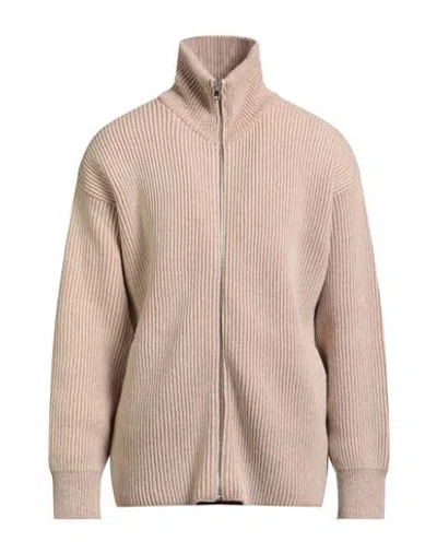 Maison Kitsuné Man Cardigan Beige Size M Lambswool In Gold