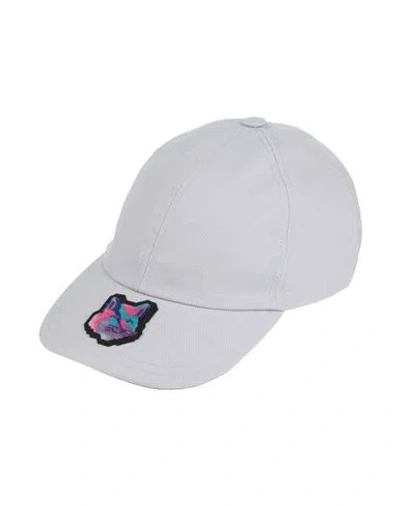 Maison Kitsuné Man Hat Light Grey Size Onesize Cotton, Polyester In White