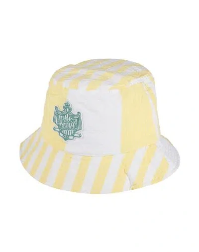 Maison Kitsuné Man Hat Pastel Yellow Size M/l Cotton
