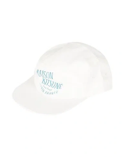 Maison Kitsuné Man Hat White Size Onesize Cotton
