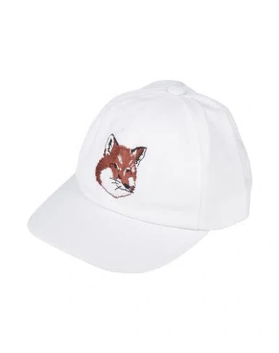Maison Kitsuné Man Hat White Size Onesize Cotton, Polyester