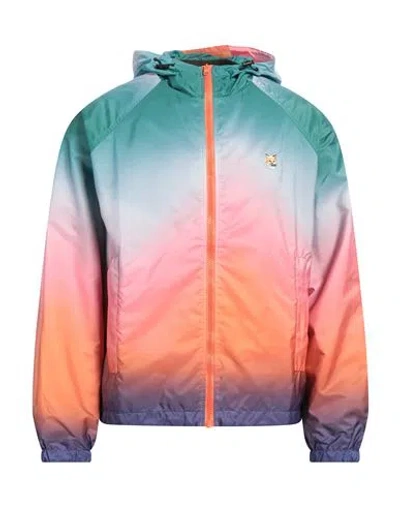 Maison Kitsuné Man Jacket Emerald Green Size L Polyester