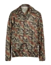 Maison Kitsuné Man Jacket Military Green Size L Polyester In Green