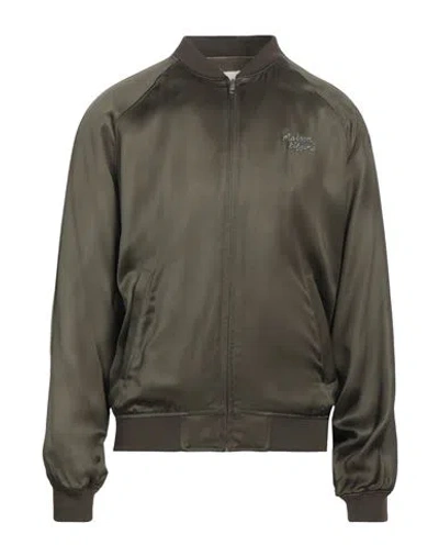 Maison Kitsuné Man Jacket Military Green Size L Viscose