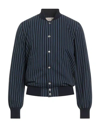 Maison Kitsuné Man Jacket Navy Size M Cotton, Elastane In Blue