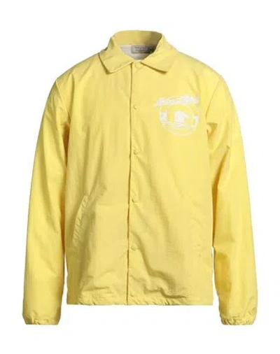 Maison Kitsuné Man Jacket Yellow Size L Polyamide