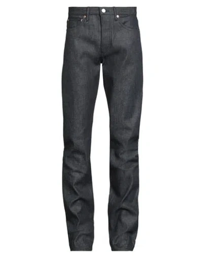 Maison Kitsuné Man Jeans Blue Size 28 Cotton In Multi