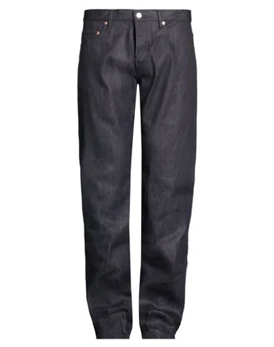 Maison Kitsuné Man Jeans Blue Size 34 Cotton In Black