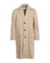 Maison Kitsuné Man Overcoat & Trench Coat Beige Size S Cotton In Neutral