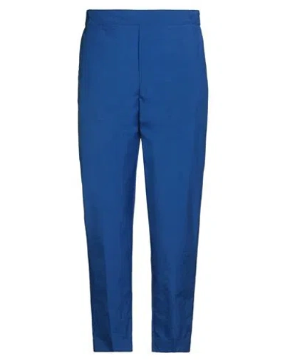 Maison Kitsuné Man Pants Bright Blue Size L Polyamide