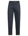 Maison Kitsuné Man Pants Midnight Blue Size 38 Cotton