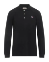 Maison Kitsuné Man Polo Shirt Black Size L Cotton