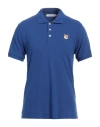 Maison Kitsuné Fox Head Patch Regular Polo In Blue