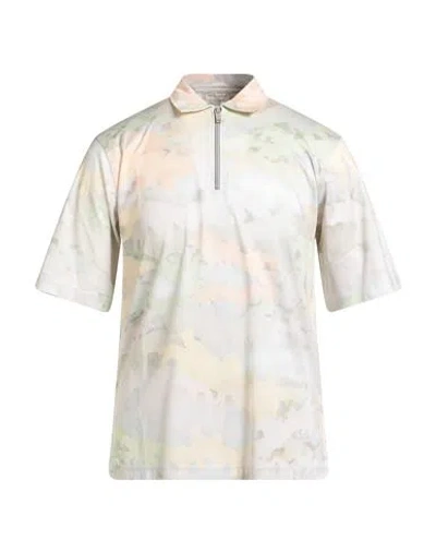 Maison Kitsuné Man Polo Shirt Light Pink Size Xs Cotton