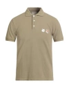 Maison Kitsuné Man Polo Shirt Military Green Size Xs Cotton In Green