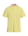 Maison Kitsuné Man Polo Shirt Yellow Size L Cotton