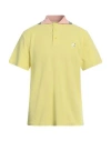 Maison Kitsuné Man Polo Shirt Yellow Size S Cotton