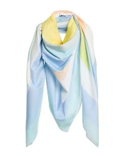 Maison Kitsuné Man Scarf Light Blue Size - Cotton