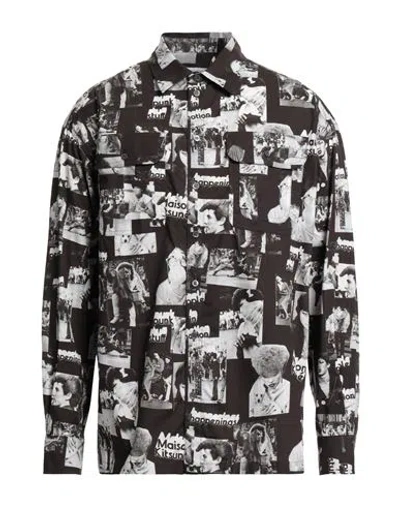 Maison Kitsuné Man Shirt Black Size L Cotton