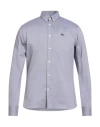 Maison Kitsuné Man Shirt Blue Size 15 ½ Cotton In Gray